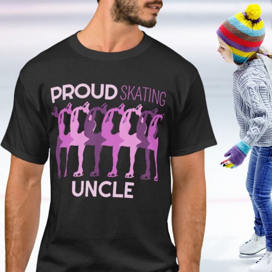 T-shirt oncle patinage fier