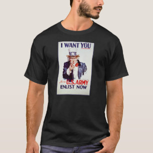 T-shirt Oncle patriotique Sam - Poster vintage