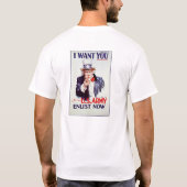 T-shirt Oncle patriotique Sam - Poster vintage (Dos)