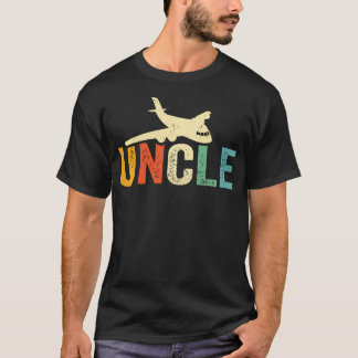 T-shirt Oncle Pilote D'avion Amateur D'avion Avion En Vol