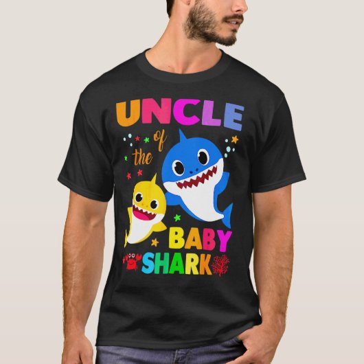 T-shirt Oncle requin Oncle requin Famille de requins Fête  (Devant)