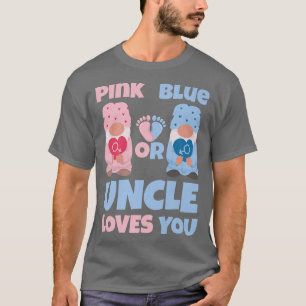 T-shirt Oncle Rose Ou Bleu Vous Aime Bébé Drôle Genre Rev