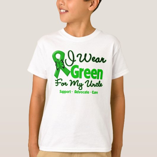 T-shirt Oncle - Ruban de sensibilisation au vert (Devant)