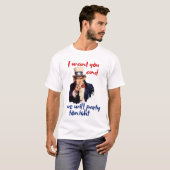 T-shirt Oncle Sam chemise conçue (Devant entier)