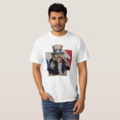 T-shirt Oncle Sam couvrant son visage dans la honte politi (Devant entier)