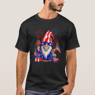 T-shirt Oncle Sam Gnome Basketball Usa Patriotique 4ème De