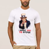 T-shirt Oncle Sam HTFU - Bella Canvas (Devant)