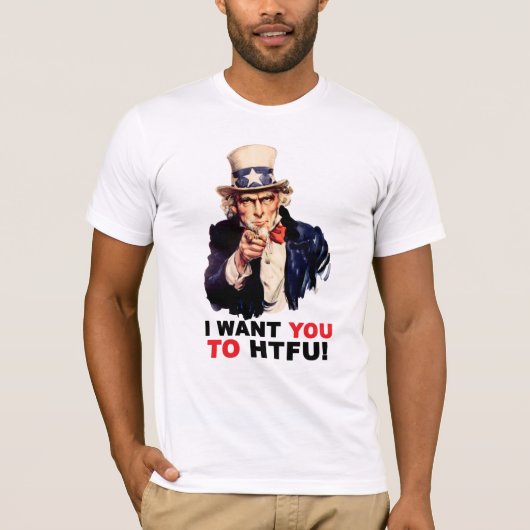 T-shirt Oncle Sam HTFU - Bella Canvas (Devant)