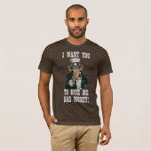 T-shirt Oncle Sam - je veux que vous me donniez l'argent (Devant entier)