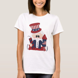 T-shirt Oncle Sam Juillet Quatrième jour férié