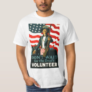 T-shirt Oncle Sam : N'attendez pas la chemise de l'ébauch