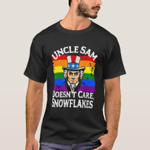 T-shirt ONCLE SAM NE SE SOUCIE PAS DES FLAKES DE NEIGE Drô