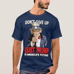 T-shirt Oncle Sam Résiste Trump Doigt d'Honneur - Anti Tru
