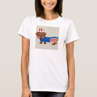 T-shirt Oncle Sam teckel