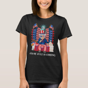 T-shirt Oncle Sam Throne 4 juillet Usa Patriotique Boys Ki
