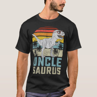 T-shirt Oncle Saurus Re Dinosaure Oncle Saurus Famille Mat