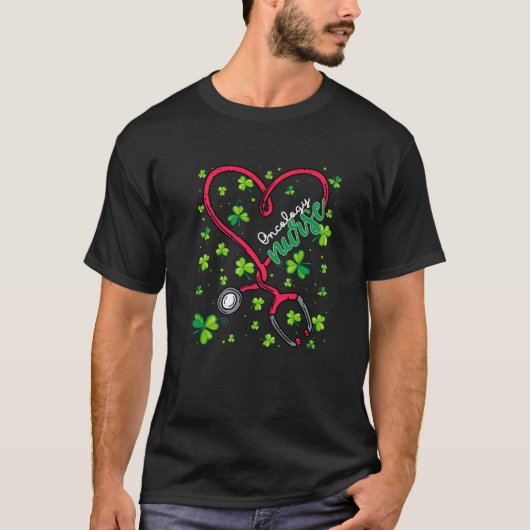 T-shirt Oncologie Infirmière Jour de la Saint Patrick Love (Devant)