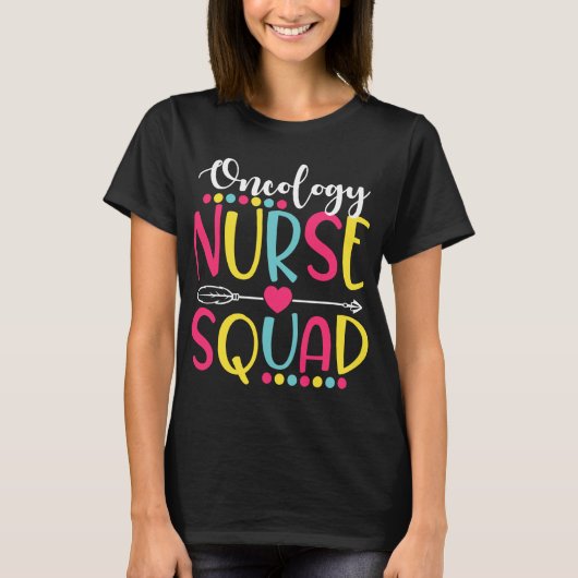 T-shirt Oncologie Infirmière Squad Cute Funny Infirmières  (Devant)