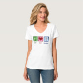 T-shirt Oncologue Bureau d'oncologie Peace Love (Devant entier)