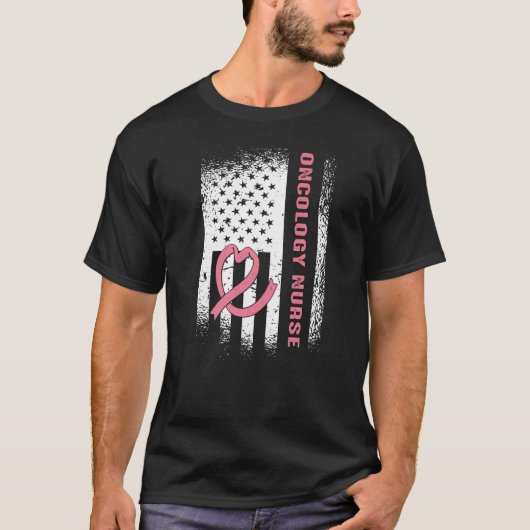 T-shirt Oncology Nurse American Flag Vertical Nurse 1 (Devant)