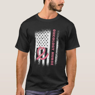 T-shirt Oncology Nurse American Flag Vertical Nurse 1