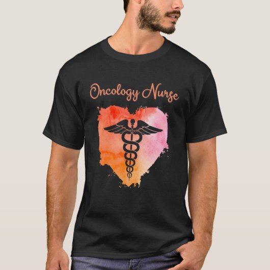 T-shirt Oncology Nurse Nurses Nursing Graduation Caduceus (Devant)