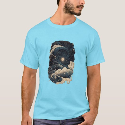 T-shirt Ondes cosmiques. (Devant)