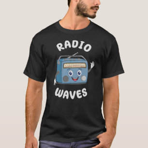 T-shirt Ondes Radio Mignonnes Dessins Animés Radio Geeks