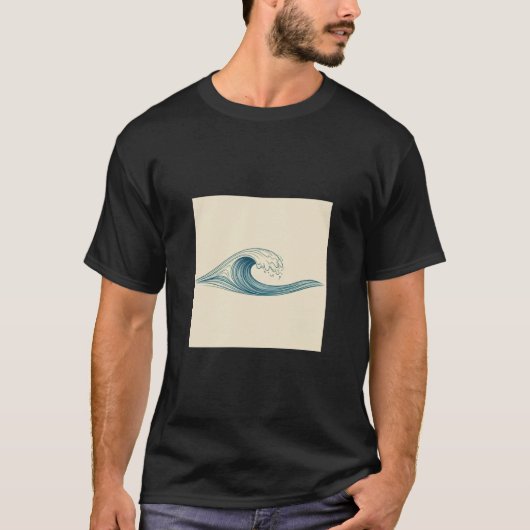 T-shirt ondulation de ses lignes en douceur et fluide, (Devant)