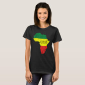 T-shirt One Africa Pan African Pride Map Flag Black Pride (Devant entier)
