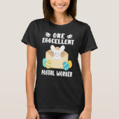 T-shirt One Eggcellent Postal Worker Funny Easter Day Egg (Devant)