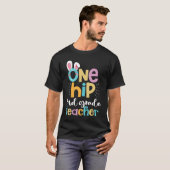 T-shirt One Hip 2nd Grade Teacher Cute Happy Easter Bunny (Devant entier)