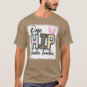 T-shirt One Hip Guitar Teacher Leopard Teacher Easter Day8