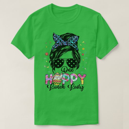 T-shirt One Hoppy Lunch Lady Cafeteria Staff Easter Outfit (Design devant)