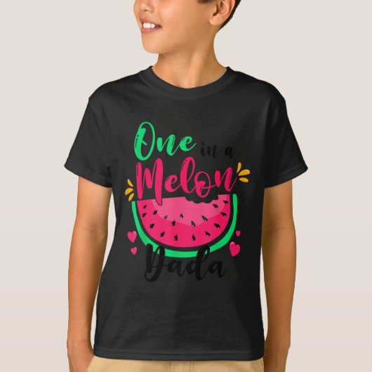 T-shirt One In A Melon Dada Summer Birthday Party Matching (Devant)
