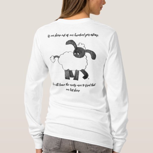 T-shirt "One Lost Sheep" Tee-Shirt Hensly Long-Sleeve (Dos)