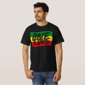 T-shirt One Love Drapeau Reggae Rasta (Devant entier)