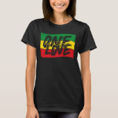 T-shirt One Love Drapeau Reggae Rasta (Devant)