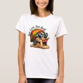 T-shirt One Love One Bark Funny Chien (Devant)