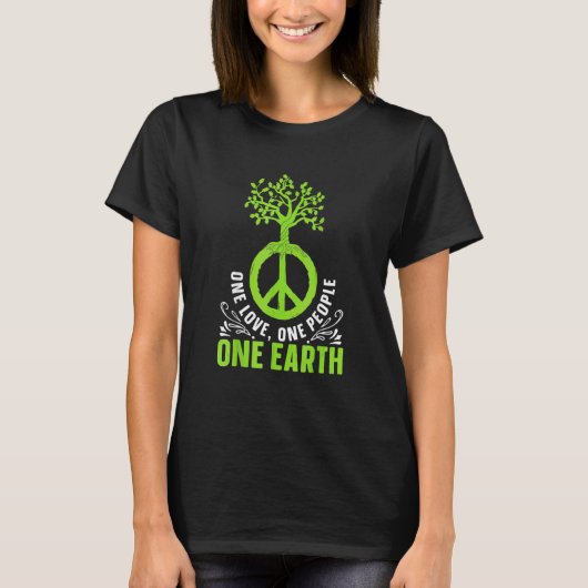 T-shirt One Love One People One Earth Journée Internationa (Devant)