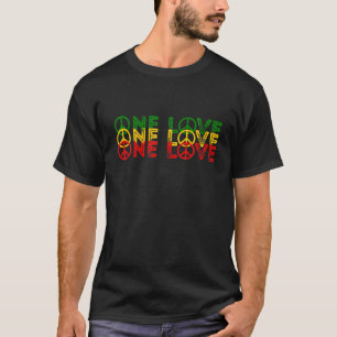 T-shirt One Love Peace Reggae Rastafari Roots Rastafarian