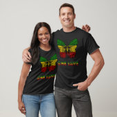 T-shirt One Love Rasta Butterfly Reggae Hippie Rastafari R (Unisexe)