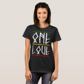 T-shirt One Love Rasta Colours Reggae (Devant entier)