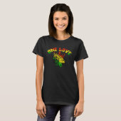 T-shirt One Love Rasta Lion Jamaican Pride Reggae African (Devant entier)