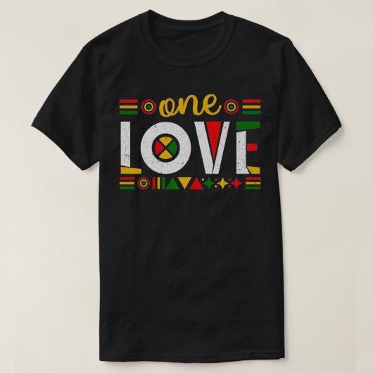 T-shirt One Love Rasta Reggae Jamaïque Music Lover pour bo (Design devant)