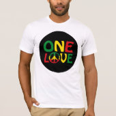 T-shirt One Love, Reggae design (Devant)