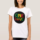 T-shirt One Love, Reggae design (Devant)