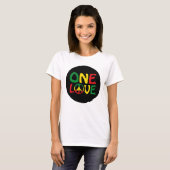 T-shirt One Love, Reggae design (Devant entier)