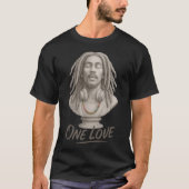 T-shirt One Love – Reggae Spirit in Stone (Devant)