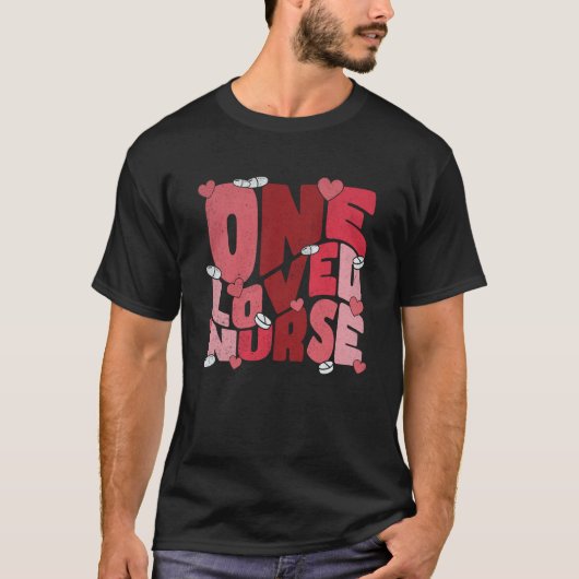 T-shirt One Loved Nurse Valentines Day Heart Stethoscope N (Devant)